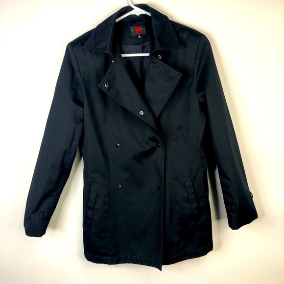 Gallery Navy Blue collared mid weight jacket small - Picture 3 of 10